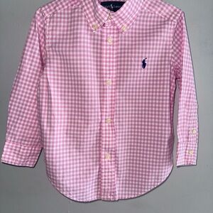 Ralph Lauren Boys Pink Gingham Shirt